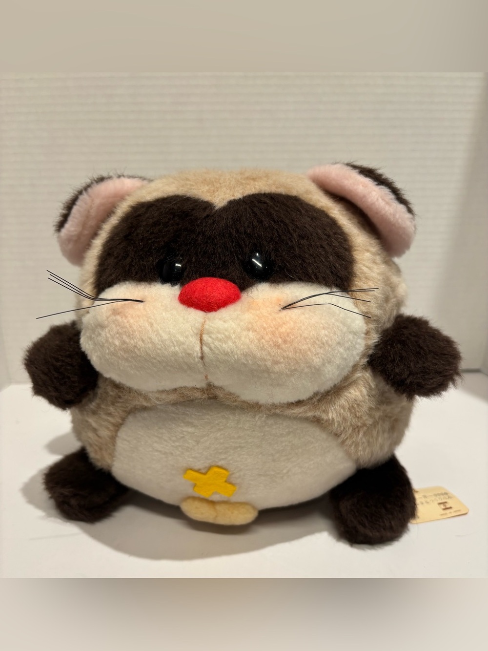 Nakajima Heart & Heart Tanuki Plush Tokuritan Japan VTG 1980’s Showa W/ Tag RARE